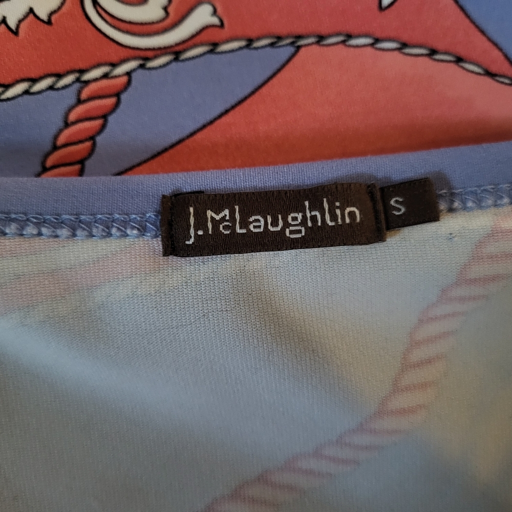 139B. J. McLaughlin Women's Top in Blue and Pink - Size Small - Picture 3 of 4